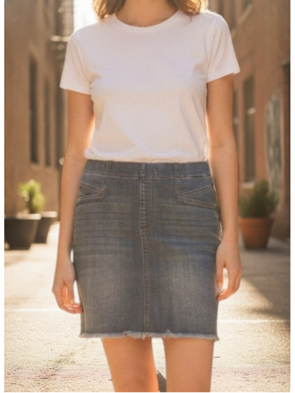 Liverpool Denim Skirt Blue Size 14